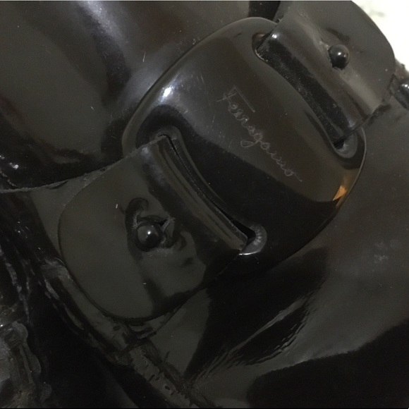 Ferragamo Brown Patent Leather Loafers - Picture 2 of 5